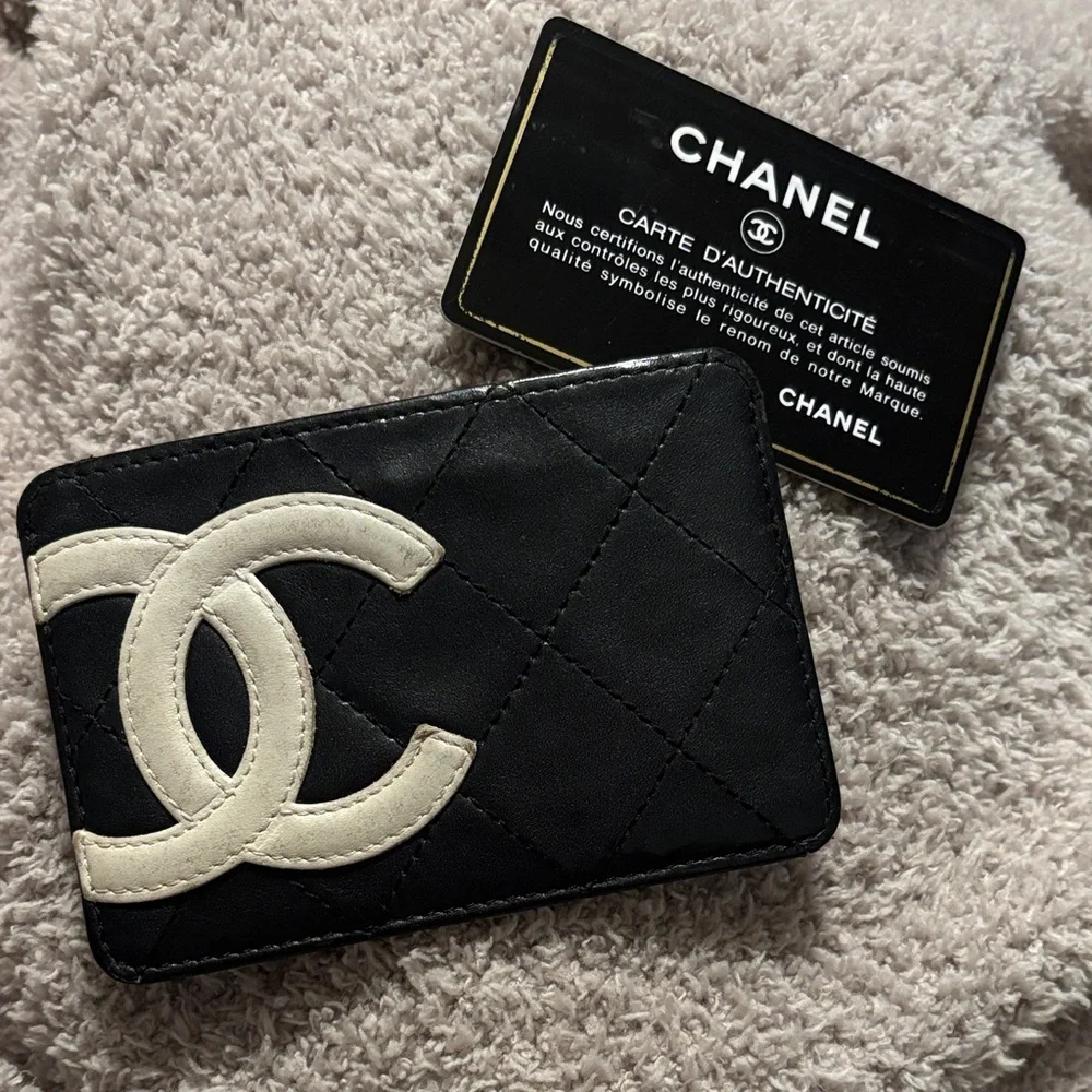 Chanel Black Quilted Lambskin Ligne Cambon Card Holder - Picture 1 of 14